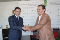 Министр культуры Республики Абхазия Гудиса Агрба поздравил с юбилеем Руслана Эдуардовича Бебия